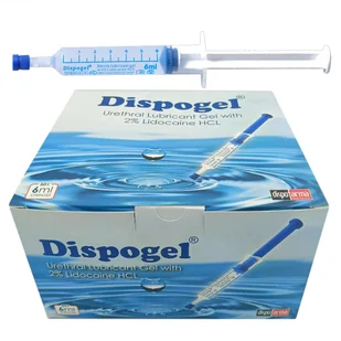 Żel znieczulający z lidokainą 2% do cewnikowania Dispogel 6ml w strzykawce sterylny 50szt - Meble i wyposażenie gabinetów medycznych - miniaturka - grafika 1