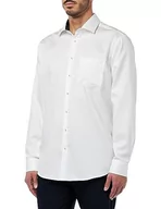 Koszule męskie - Seidensticker Męska koszula biznesowa - Regular Fit - Łatwa do prasowania - Kołnierz Kent - Długi rękaw - 100% bawełna, biały, 38 - miniaturka - grafika 1