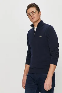 Lacoste sweter męski kolor granatowy z półgolfem - Swetry męskie - miniaturka - grafika 1