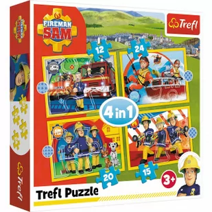 Trefl Puzzle 4w1 Pomocny Strażak Sam - Puzzle - miniaturka - grafika 3