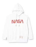 Bluzy męskie - JACK&JONES PLUS Męska bluza z kapturem JCONASA z logo PLS, biała, 4XL - miniaturka - grafika 1