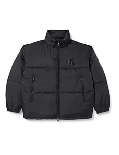 Kurtki męskie - Armani Exchange Męska kurtka Sustainable, Key Look, Zipper Jacket, czarna, bardzo duża, czarny, XXL - grafika 1