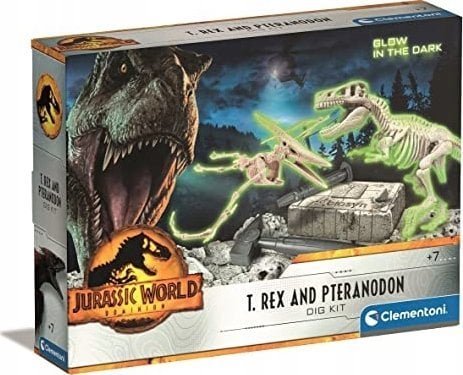 Clementoni Kasimo rinkinys Clementoni Jurassic World Dig T-Rex E Pteranodon