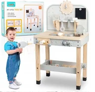 Mały majsterkowicz - EDUKACYJNA ZABAWKA WARSZTAT DREWNIANY STÓŁ NARZĘDZIA DO NAPRAWY - miniaturka - grafika 1