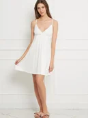 Piżamy ciążowe - KOSZULKA NOCNA 01 - krem L - miniaturka - grafika 1