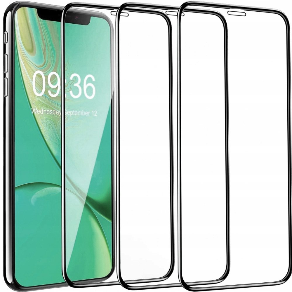 3x SZKŁO 5D SZYBKA DO IPHONE 13 / 13 PRO / 14 / 14 PRO / 15 / 15 PRO / 16
