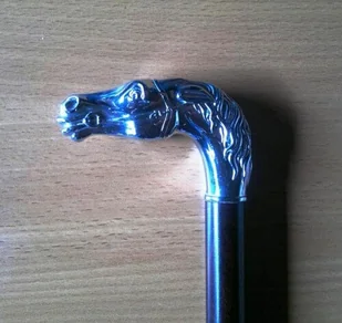 Laska inwalidzka ozdobna Cheval - chrom - Ortezy, stabilizatory i opaski elastyczne - miniaturka - grafika 1