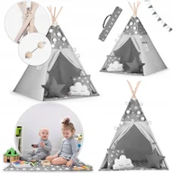 Maty edukacyjne - TIPI ANTYPOŚLIZGOWY NAMIOT MATA DLA DZIECI ZESTAW PODUSZKI AKCESORIA - miniaturka - grafika 1