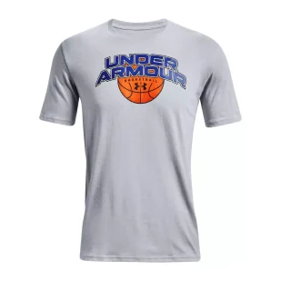 Koszulka męska Under Armour BASKETBALL BRANDED WORDMARK SS - Koszulki sportowe męskie - miniaturka - grafika 5