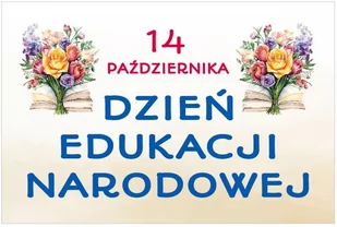 DZIEŃ EDUKACJI NARODOWEJ - BANER DO SZKOŁY I PRZEDSZKOLA 150x100cm - Dekoracje domu - miniaturka - grafika 1