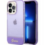 Etui i futerały do telefonów - Guess GUHCP14LHGCOU iPhone 14 Pro 6,1` fioletowy/purple hardcase Translucent - miniaturka - grafika 1