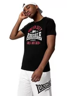 Koszulki męskie - Lonsdale Męski T-shirt o regularnym kroju KILCHOAN czarny/czerwony/biały M, wielokolorowa, M 117347 - miniaturka - grafika 1