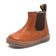 Buty dla dziewczynek - Bisgaard Chelsea buty dziecięce/botki Phillip ciemnoniebieskie gładka skóra, koniak, 21 EU - miniaturka - grafika 1