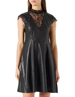 Sukienki - ONLY ONLMISTY damska sukienka ze sztucznej skóry, z linii A, czarna, S - miniaturka - grafika 1