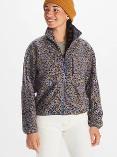 Marmot Damska kurtka polarowa Wm's Aros z nadrukiem, ciepła kurtka polarowa, bluza outdoorowa na zamek błyskawiczny, oddychający i wiatroszczelny sweter, Storm Winter Flower, XL - Kurtki damskie - miniaturka - grafika 1