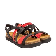 Sandały damskie - ART 1714 Rhodes, Sandały damskie, Nappa Black Red, 37 EU - miniaturka - grafika 1