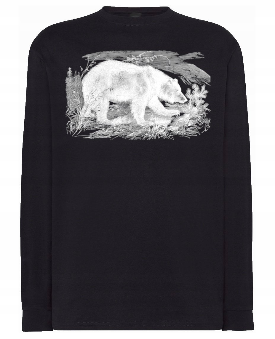 Longsleeve męski nadruk Miś Niedźwiedź r.S