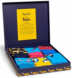 Skarpetki męskie - Happy Socks Zestaw 6 par skarpetek Giftbox 6-pack The Beatles XBEA10-6000 - grafika 1