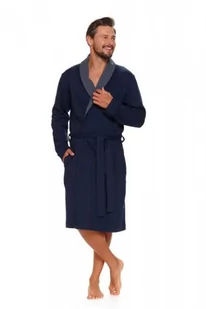 Doctor nap SMW 5283 navy blue plus szlafrok męski - doctornap - Szlafroki męskie - miniaturka - grafika 1