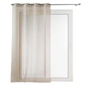 Firany - Firanka do salonu AMANI, gładka, beżowa - miniaturka - grafika 1