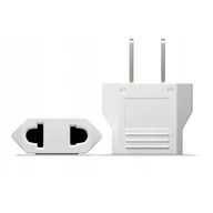 Pozostałe akcesoria sieciowe - Adapter sieciowy przejściówka z EU na USA biały - miniaturka - grafika 1