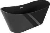 Wanny - Mexen Montana wanna wolnostojąca 170 x 80 cm, czarna, przelew nikiel szczotkowany - 52011708070-97 - miniaturka - grafika 1