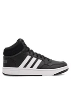 Buty dla chłopców - adidas Sneakersy HOOPS MID 3.0 K GW0402 Czarny - miniaturka - grafika 1