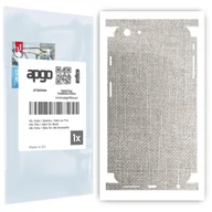 Szkła hartowane na telefon - Folia naklejka skórka strukturalna na TYŁ+BOKI do Apple iPhone 6 Plus - Tkanina Denim Szary - apgo SKINS - miniaturka - grafika 1