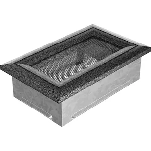 Kratki.pl KRATKA KOMINKOWA OSKAR CZARNO-SREBRNA 110X170 MM 117OCS - Akcesoria kominkowe - miniaturka - grafika 1