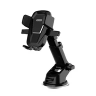 Uchwyty samochodowe do telefonów - WK Design uchwyt samochodowy z regulowanym ramieniem na szybę i deskę rozdzielczą czarny (WP-U83 black) - miniaturka - grafika 1