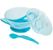 Sztućce dla dzieci - Bocioland Miseczka z łyżeczką i przyssawką 5O40G7 5O40G7 SAM  One size - miniaturka - grafika 1
