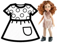 Akcesoria dla lalek - Paola Reina Ubranko Dla Lalek 32 Cm 54459 - miniaturka - grafika 1