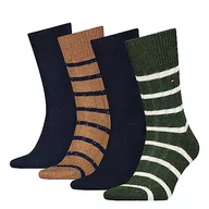 Skarpetki męskie - Tommy Hilfiger Skarpety męskie CLSSC (4 sztuki), zielony wojskowy/pustynny khaki, 39-42 EU - miniaturka - grafika 1