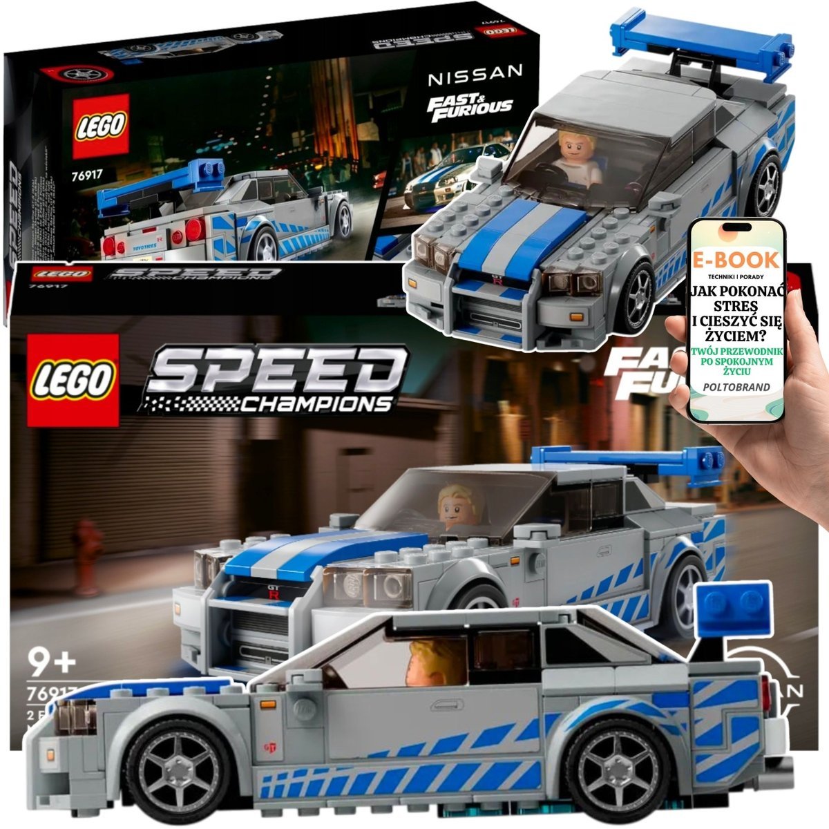LEGO Speed Champions – Nissan Skyline GT-R R34 • AUTO Z FILMU „ZA SZYBCY, ZA WŚCIEKLI” • LEGO PREZENT DLA DZIECKA + EBOOK-1