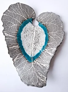 Patera dekoracyjno BIG LEAF- szara - Tace i patery - miniaturka - grafika 1