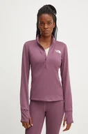 Bluzy damskie - The North Face bluza sportowa Winter Warm Pro kolor różowy gładka NF0A88YK1NI1 - miniaturka - grafika 1