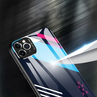 Color Glass Case etui pokrowiec nakładka ze szkła hartowanego z osłoną na aparat iPhone 11 Pro Max pattern 2 - Etui i futerały do telefonów - miniaturka - grafika 5