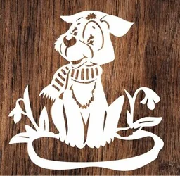 Piesek- wycinanka z kartonu - Zabawki kreatywne - miniaturka - grafika 1