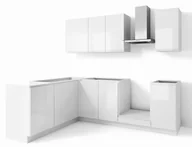 Meble kuchenne - Zestaw Mebli Kuchennych Alba 240X180-P Akryl Biały Połysk - miniaturka - grafika 1