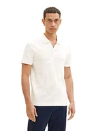 Koszulki męskie - TOM TAILOR Męska koszulka polo, 1036376, biała, 3XL, 10332 – Off White, 3XL - miniaturka - grafika 1