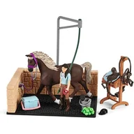 Figurki dla dzieci - Schleich Washing area with Horse Club Emily & Luna 42438 - miniaturka - grafika 1
