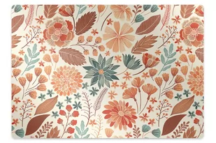 Mata na podłogę pod krzesło Artystyczne Kwiaty 100x70 cm - Podnóżki, podpórki, podkładki - miniaturka - grafika 1