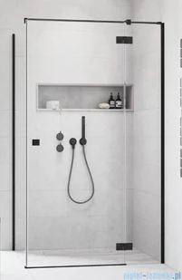 Radaway Essenza 8 Black Kdj kabina 90x100cm prawa czarny mat/szkło przejrzyste 10480612-01-01R/10470237-5401R/10113100-01-01 - Kabiny prysznicowe - miniaturka - grafika 1