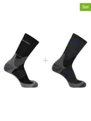 Skarpetki męskie - SALOMON Skarpety funkcyjne (2 pary) "X Ultra Access Crew" w kolorze czarnym - miniaturka - grafika 1