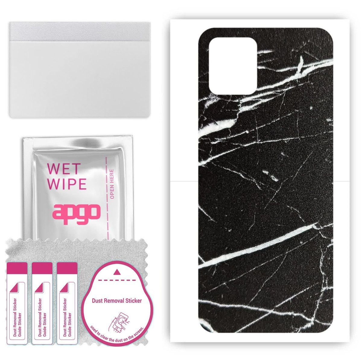 Folia naklejka skórka strukturalna na TYŁ do Vivo S9 2021 - Marmur Ciemny - apgo SKINS