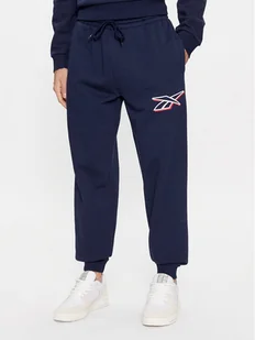 Reebok Spodnie dresowe Identity IN1685 Granatowy Regular Fit - Spodnie sportowe męskie - miniaturka - grafika 1