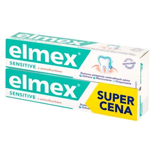 Colgate Palmolive Elmex Sensitive pasta do zębów z aminofluorkiem 2x 75 ml [DWUPAK] 7068117 - Wybielanie zębów - miniaturka - grafika 2