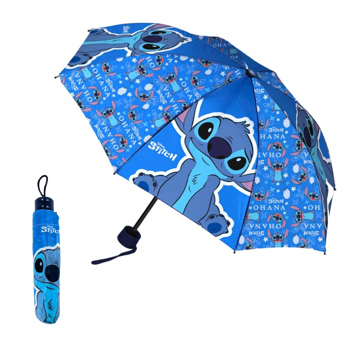 Kompaktowy składany parasol Disney Stitch Wysoka Odporność Niebieski Dzieci
