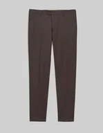 Spodnie męskie - spodnie do zestawu gualdo brąz slim fit - miniaturka - grafika 1