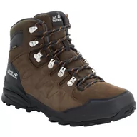 Buty trekkingowe męskie - Buty męskie Jack Wolfskin Refugio Texapore Mid M Rozmiar butów (UE): 44,5 / Kolor: brązowy - miniaturka - grafika 1